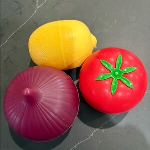 Vibrant Food Set - Red, Yellow, Purple